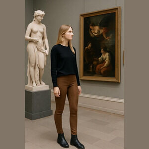 Max Studio Brown Faux Suede Legging Size‎ S